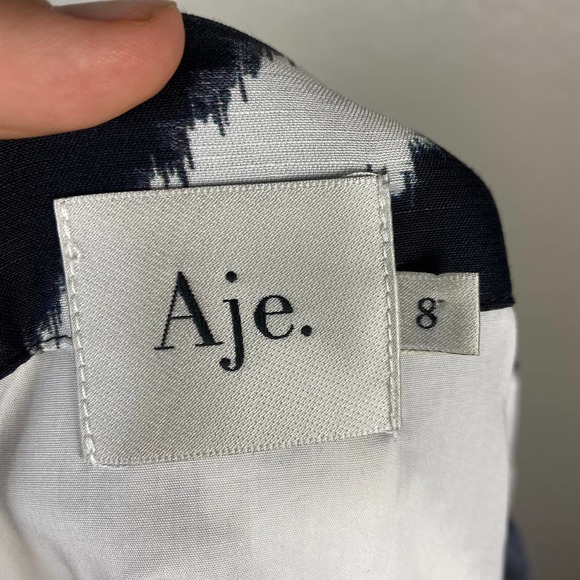 Aje. Tablas Mini Ruffles Striped Mini Wrap Dress Size 8 - Picture 10 of 13